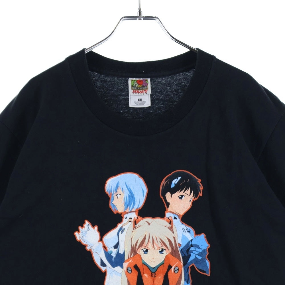 VINTAGE(ヴィンテージ) 90-00S VINTAGE NEON GENESIS EVANGERION ヴィンテージ 新世紀エヴァンゲリオン プリント 半袖Tシャツ カットソー ブラック