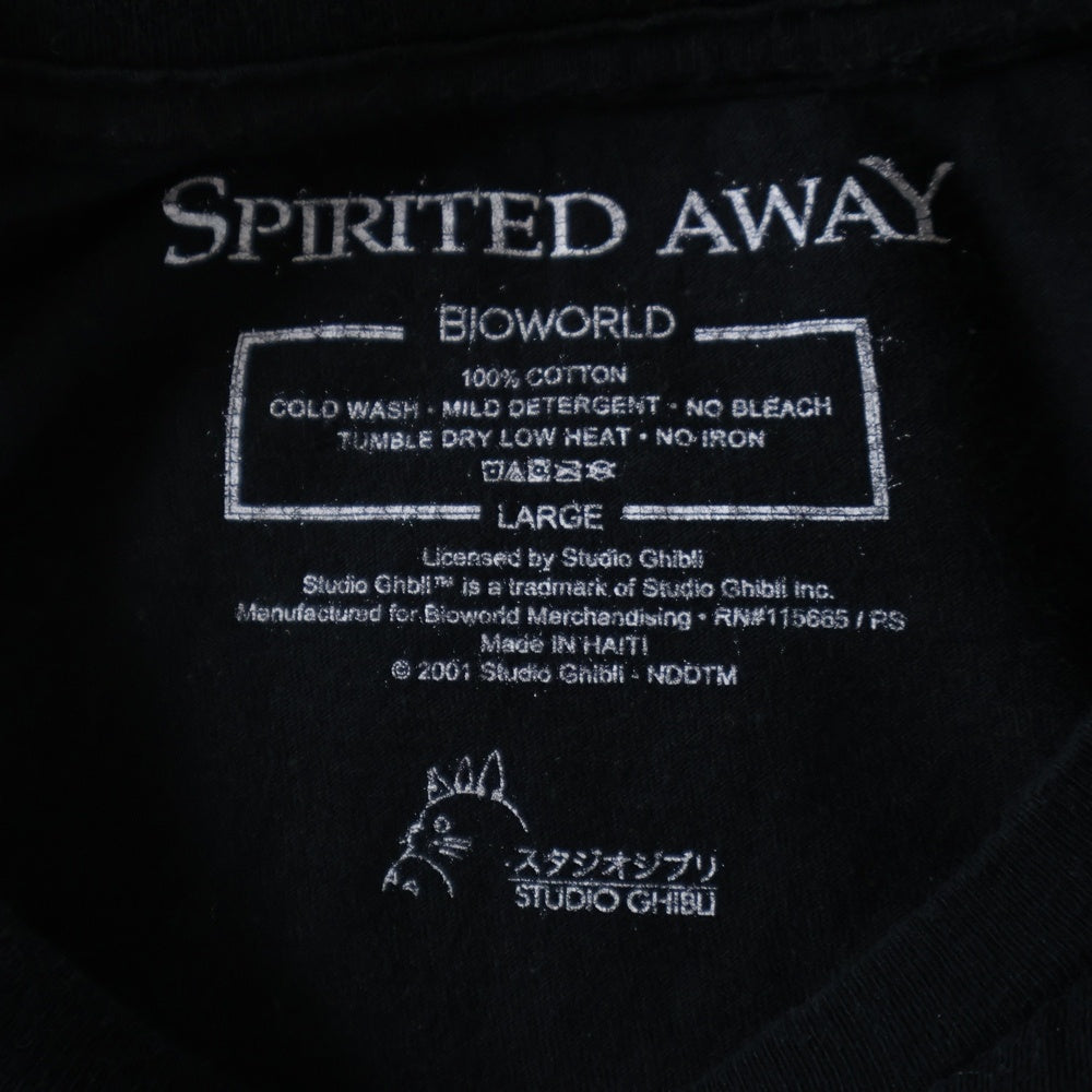 VINTAGE(ヴィンテージ) 00S VINTAGE SPIRITED AWAY ヴィンテージ 千と千尋の神隠し プリント 半袖Tシャツ カットソー ブラック