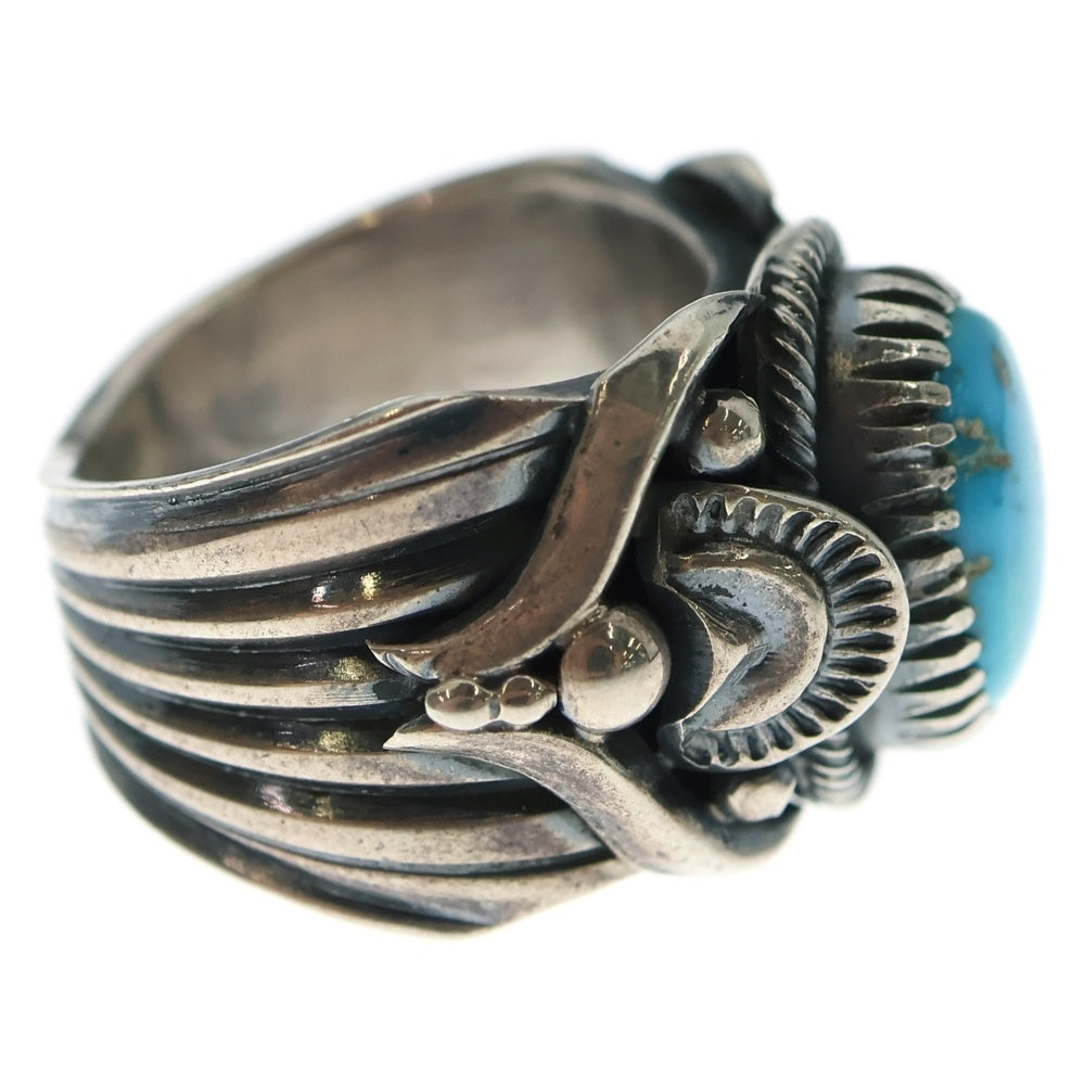 INDIAN JEWELRY(インディアンジュエリー) NAVAJO DELBERT GORDON ナバホ族 デルバートゴードン ターコイズリング シルバー