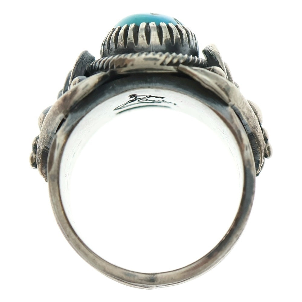 INDIAN JEWELRY(インディアンジュエリー) NAVAJO DELBERT GORDON ナバホ族 デルバートゴードン ターコイズリング シルバー