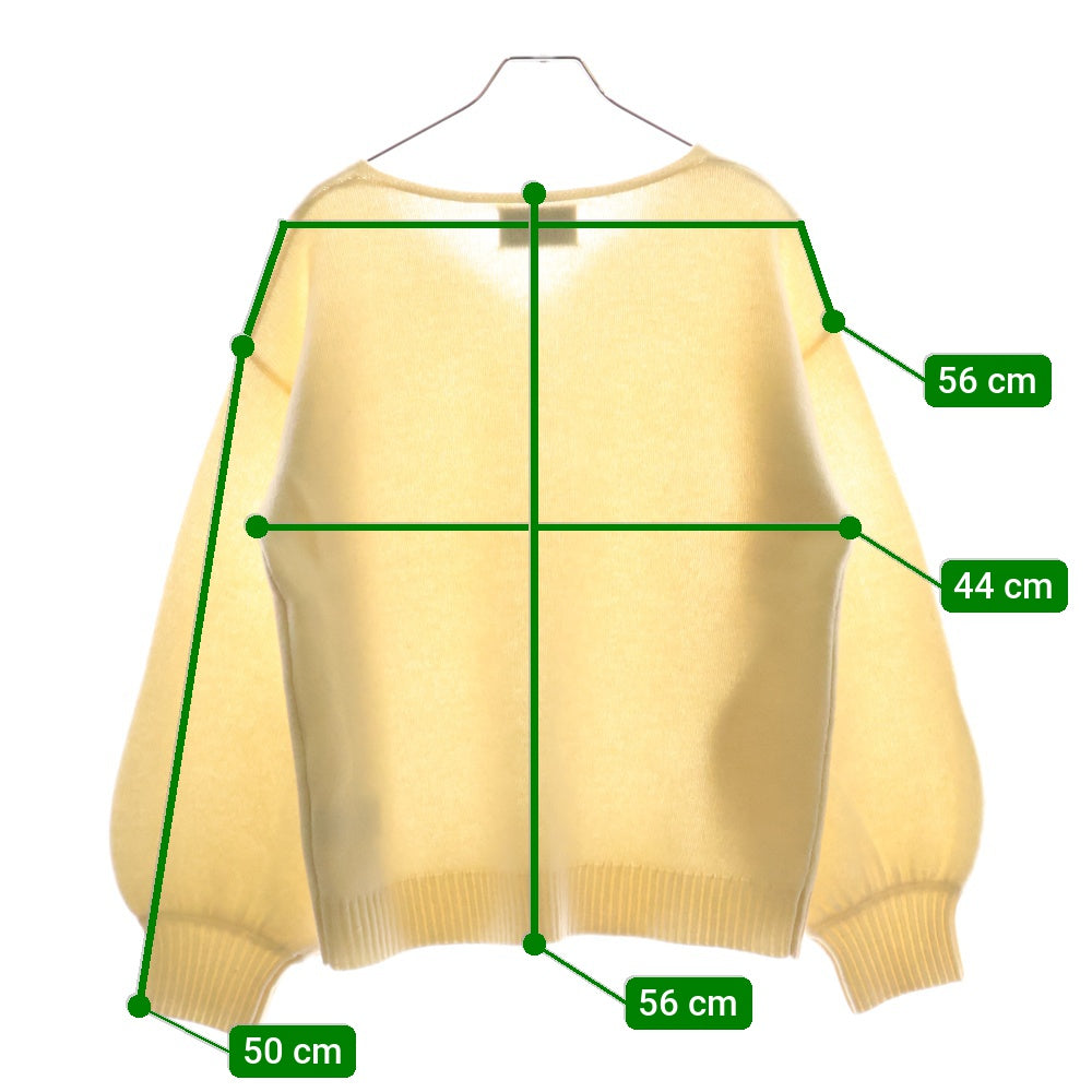 NOBLE(ノーブル) Vネックウールニットセーター アイボリー 20-080-240-5000-4-0
