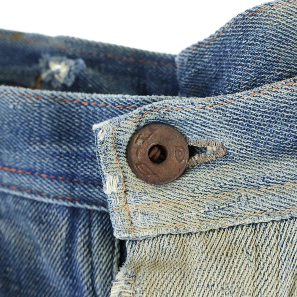 VINTAGE(ヴィンテージ) 1910年代 ストロングホールド サスペンダーボタン 針刺しバックル 布ラベル デニムパンツ