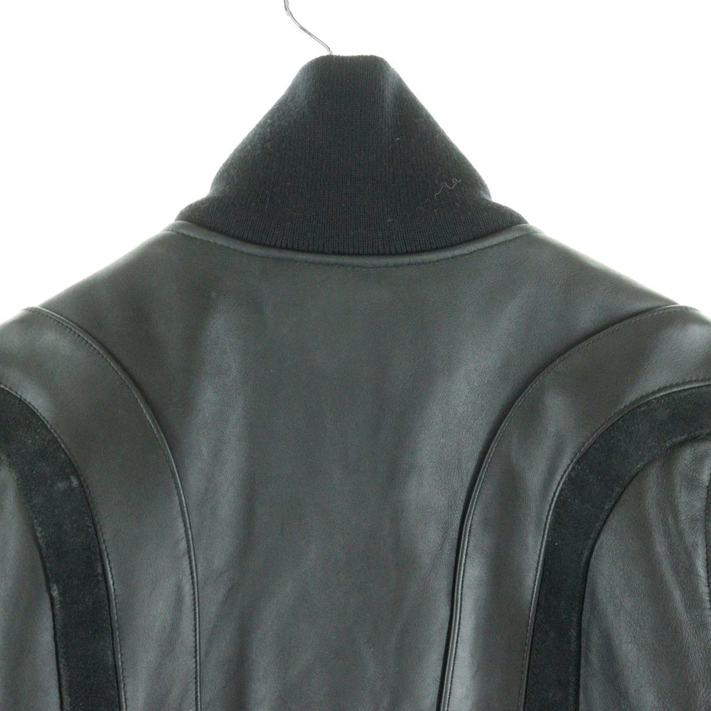 NEIGHBORHOOD(ネイバーフッド) カウレザー ジップアップ シングル ライダース レザージャケット ブラック NWNH-JK-06