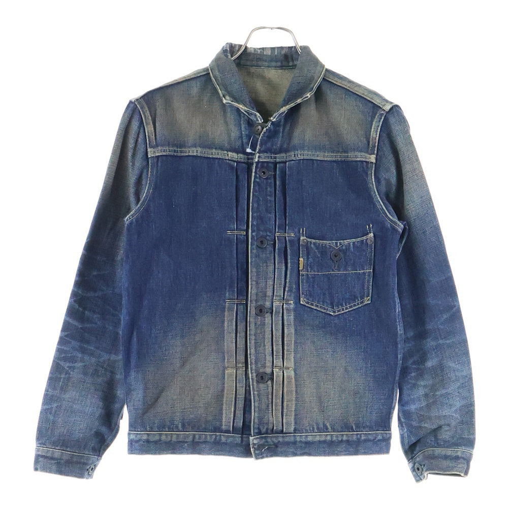 O.J. GLOBE SPECS OPTICAL Co.(オールドジョー グローブスペックス オプティカル コー) 1st型 ファースト型 シンチバック付き レザーパッチ デニムジャケット インディゴ