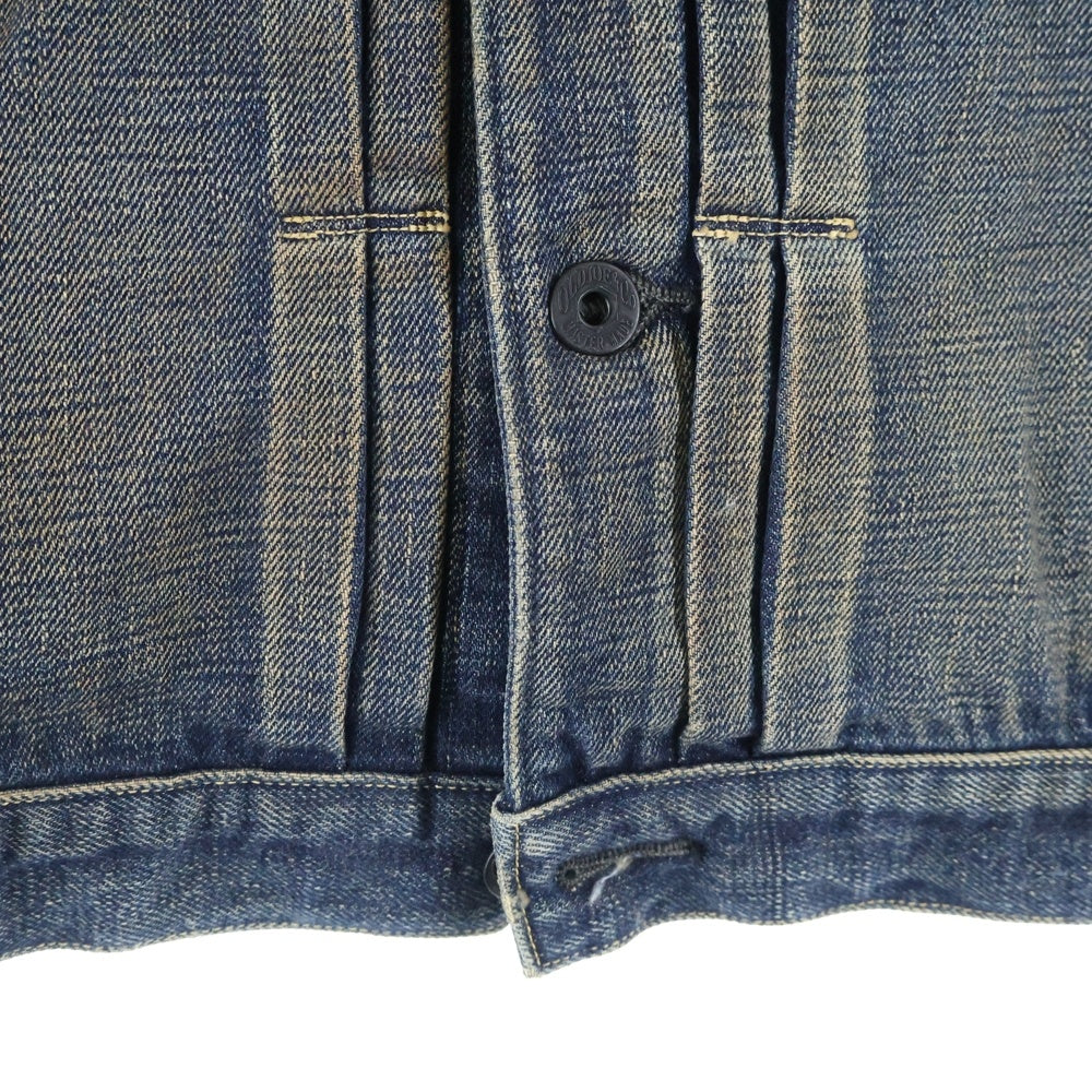 O.J. GLOBE SPECS OPTICAL Co.(オールドジョー グローブスペックス オプティカル コー) 1st型 ファースト型 シンチバック付き レザーパッチ デニムジャケット インディゴ