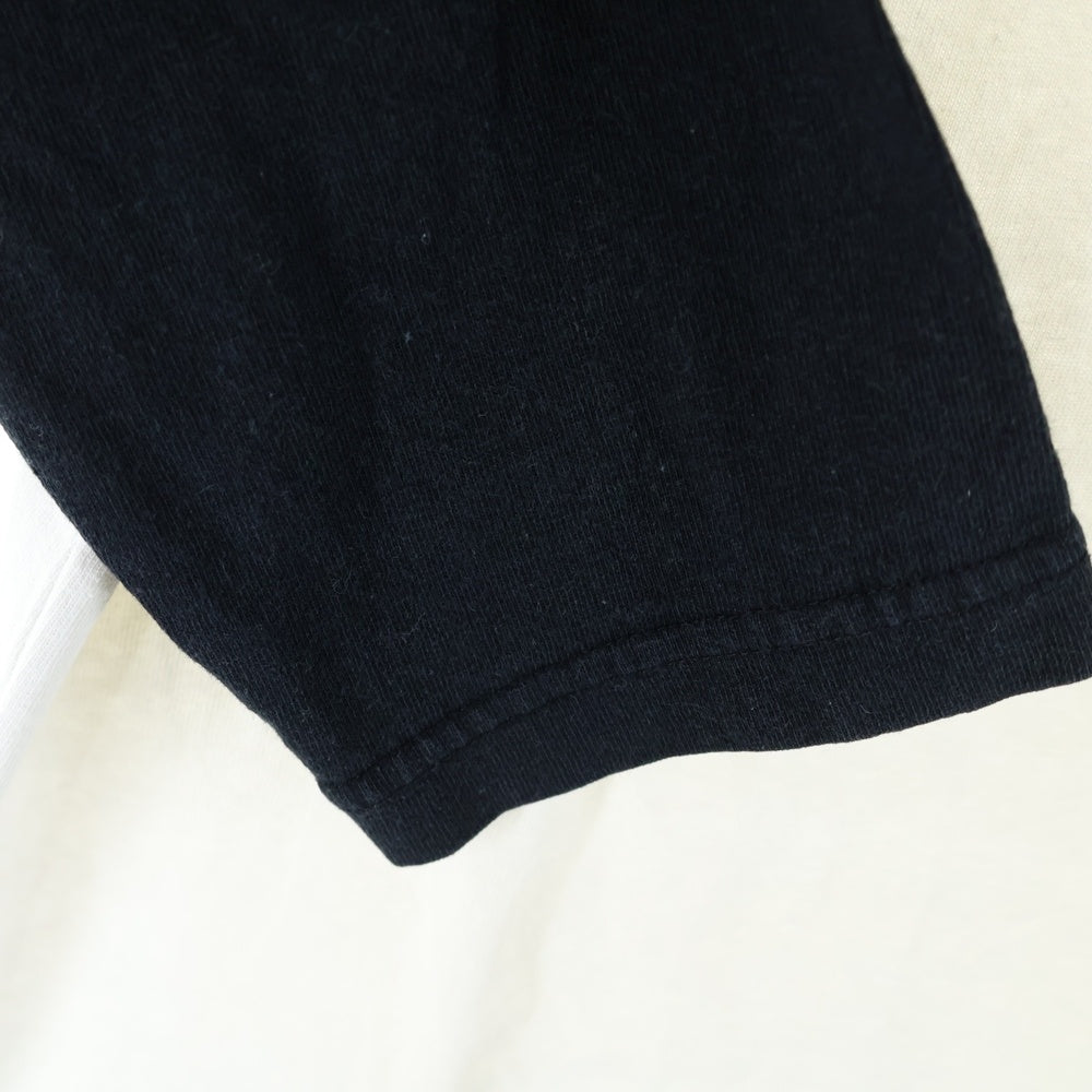 NEIGHBORHOOD(ネイバーフッド) 両面ロゴプリント ラグラン ベースボール 長袖Tシャツ カットソー ブラック/ホワイト