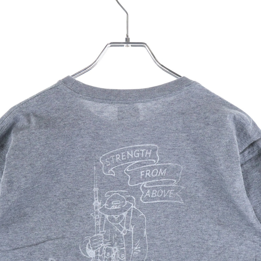 NEIGHBORHOOD(ネイバーフッド) 両面ロゴプリント Tシャツ 七分丈カットソー グレー