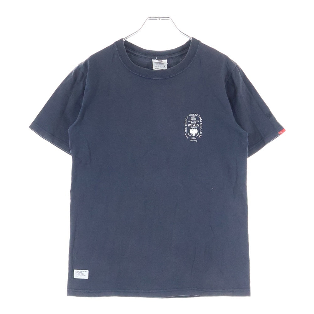 WTAPS(ダブルタップス) 両面ロゴプリントTシャツ 半袖カットソー ネイビー