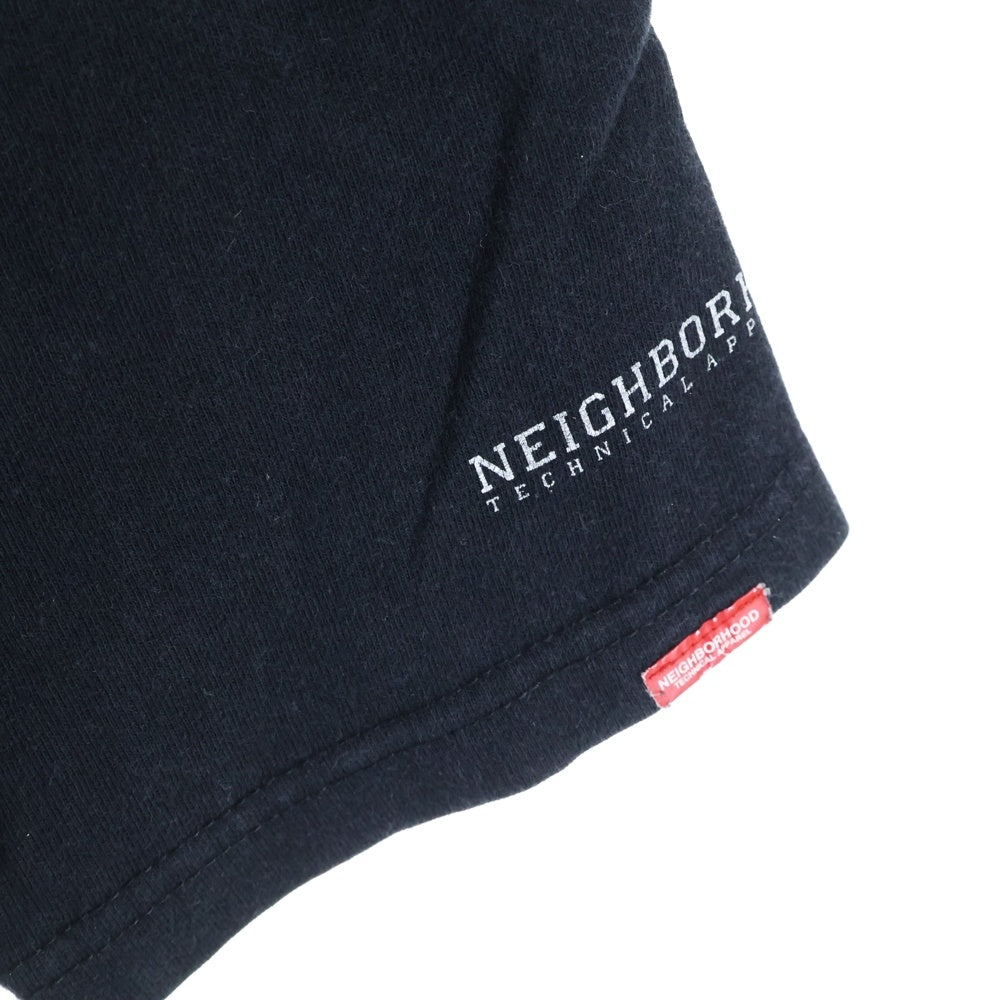 NEIGHBORHOOD(ネイバーフッド) LIFE MEMBER ロゴプリント Tシャツ 七分丈 カットソー ブラック