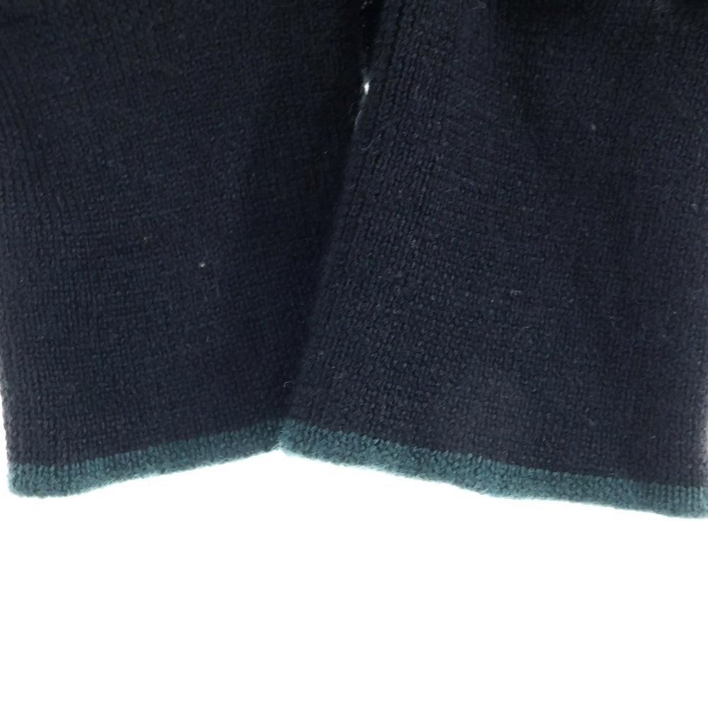 WTAPS(ダブルタップス) ギンガムチェック エルボーパッチ ニットセーター ブラック 102MADT-KNM05