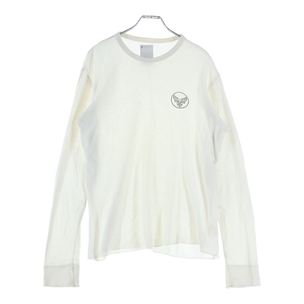 NEIGHBORHOOD(ネイバーフッド) ミリタリーロゴプリント サーマルロングスリーブカットソー Tシャツ ホワイト