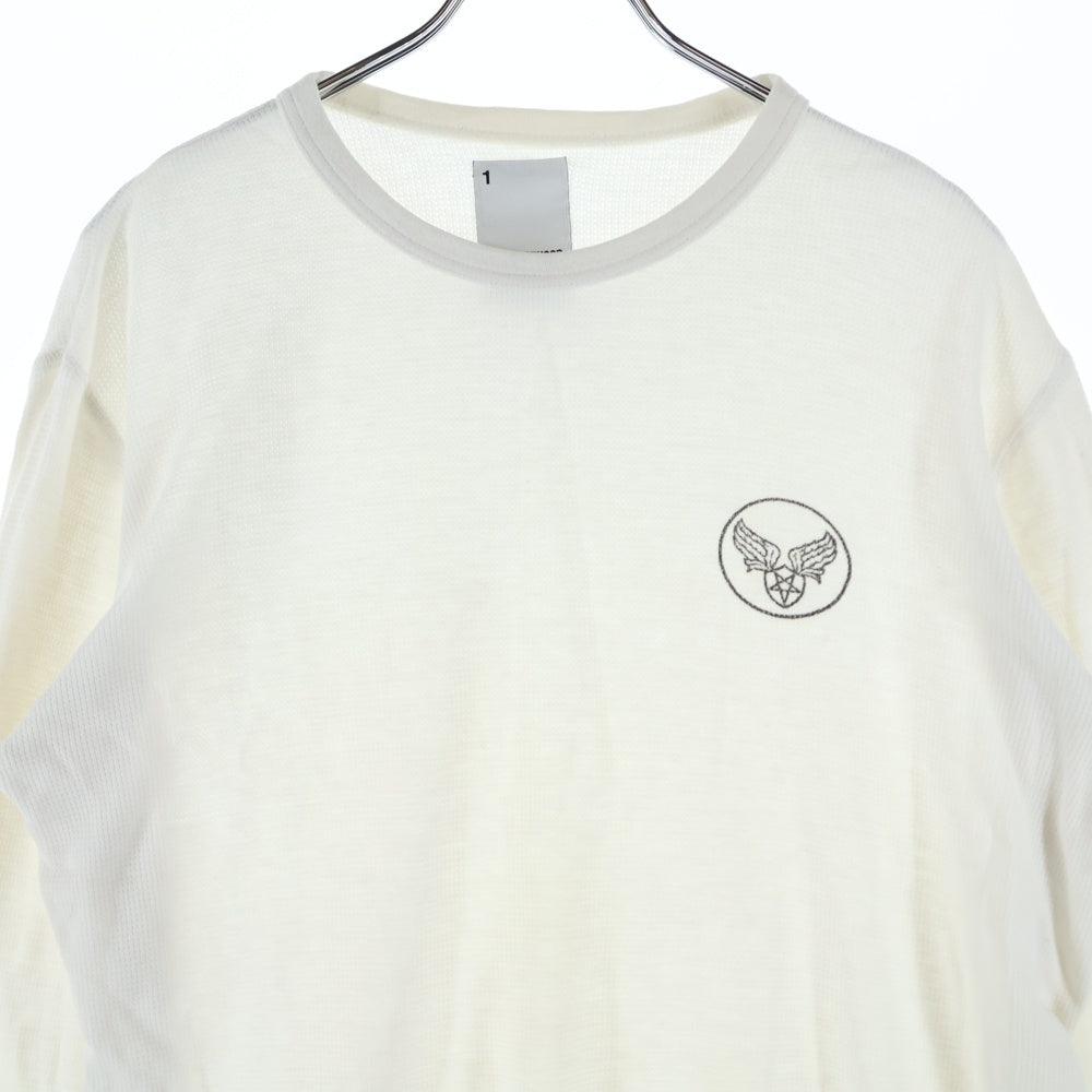 NEIGHBORHOOD(ネイバーフッド) ミリタリーロゴプリント サーマルロングスリーブカットソー Tシャツ ホワイト