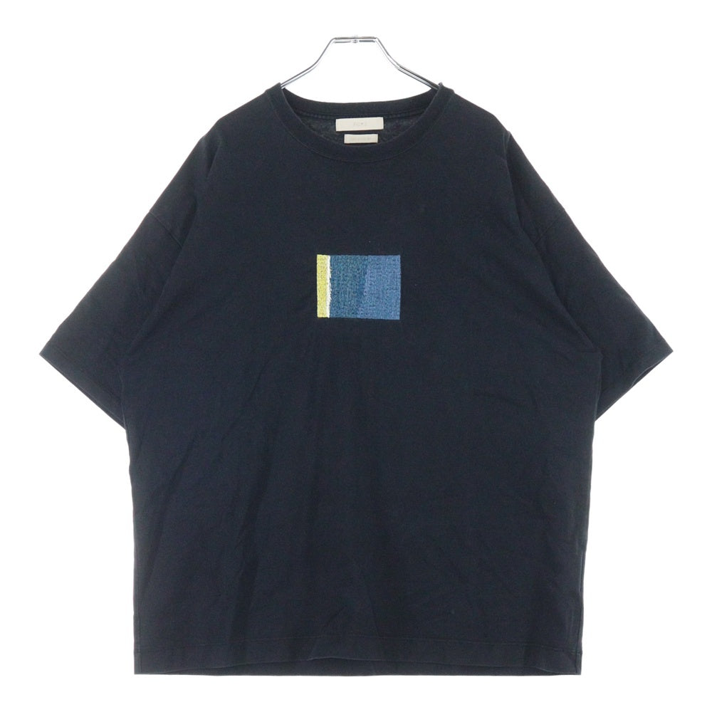 YOKE(ヨーク) 23SS EMBROIDERED T-SHIRT センター エンブロイダリー クルーネック 半袖Tシャツ カットソー ブラック YK23SS0486CS