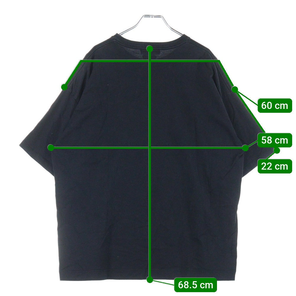 YOKE(ヨーク) 23SS EMBROIDERED T-SHIRT センター エンブロイダリー クルーネック 半袖Tシャツ カットソー ブラック YK23SS0486CS