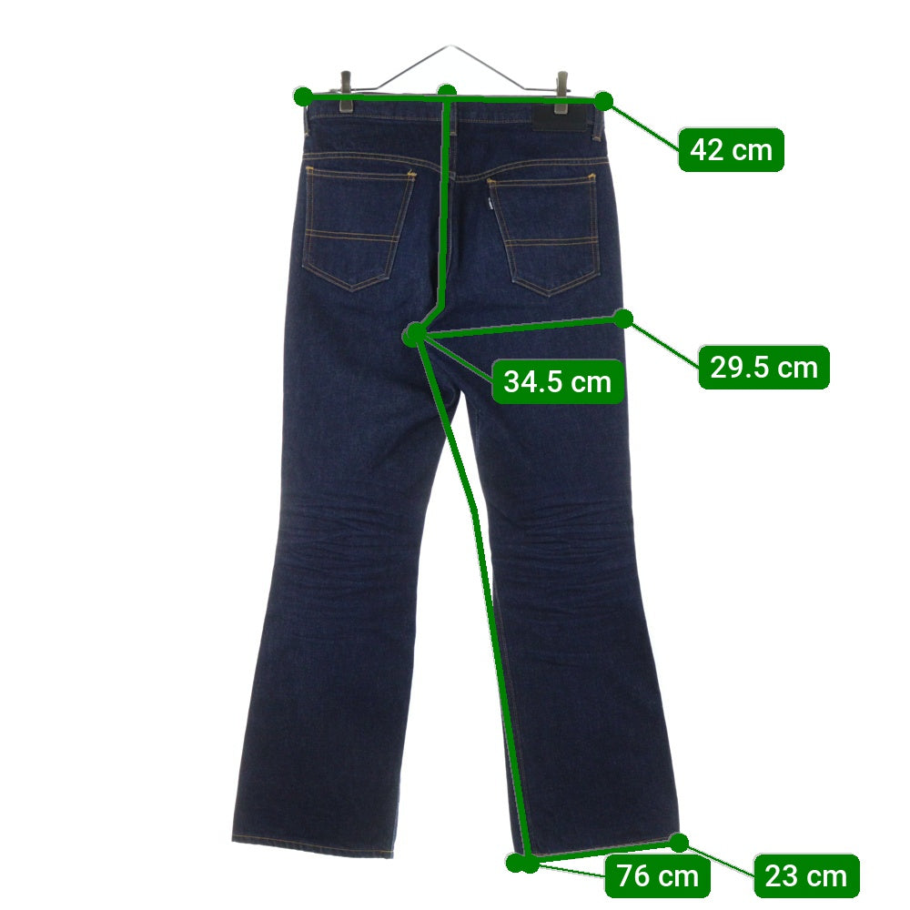 Jieda(ジエダ) 21AW OW FLARE DENIM PANTS ジップフライ ウォッシュ フレア デニムパンツ インディゴ JIE-STD-PT05-OW