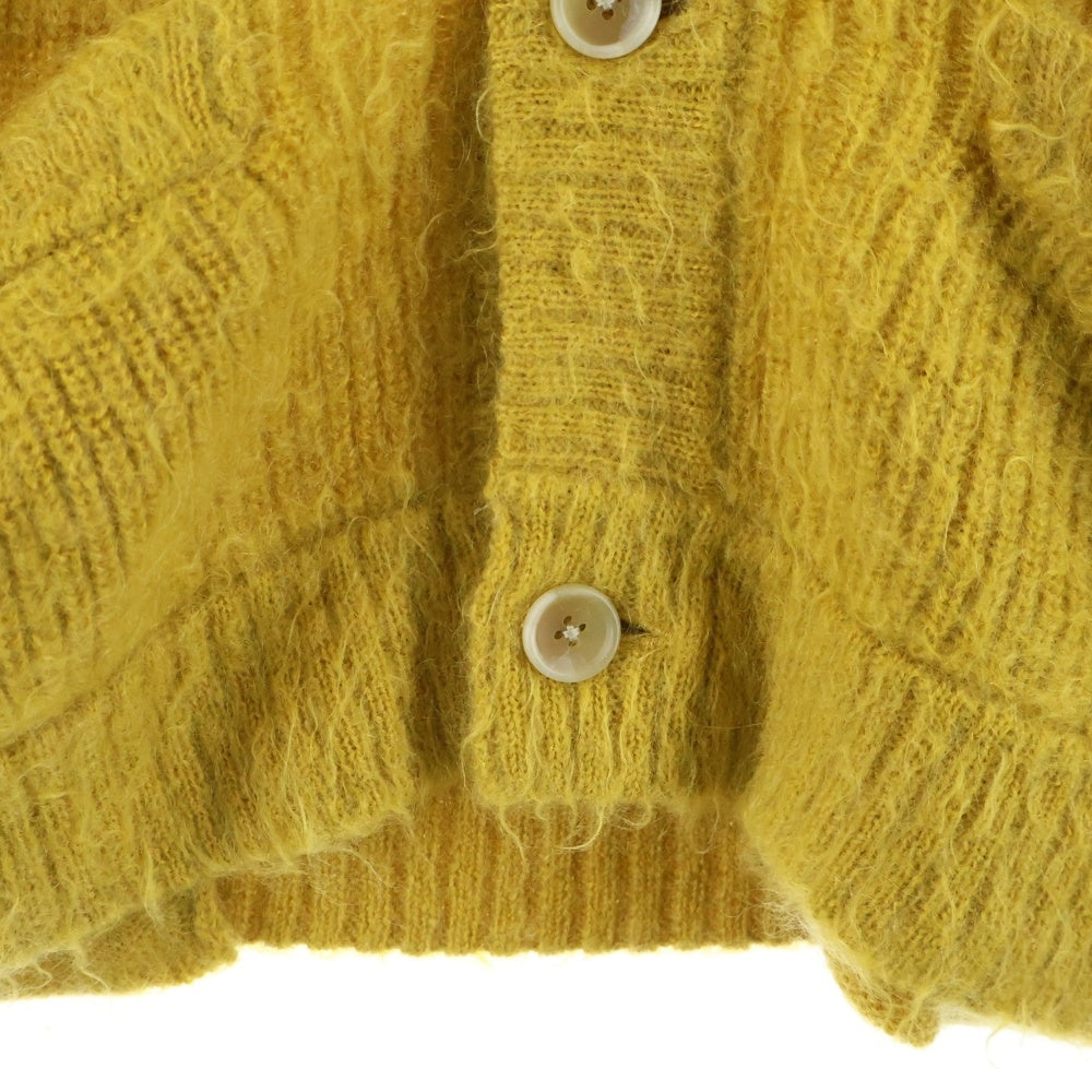 Stein(シュタイン) 21AW SUPER KID MOHAIR CARDIGAN スーパー キッド モヘア ニット カーディガン イエロー ST 312
