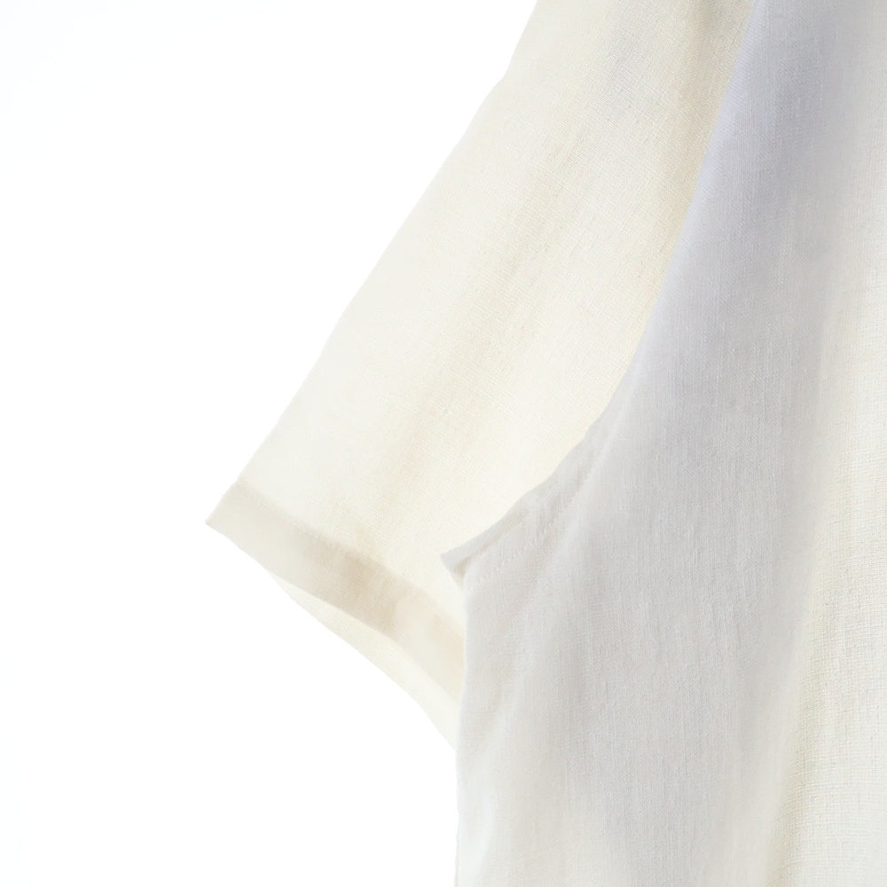 ANCELLM(アンセルム) MELANGE OPEN COLLAR SS SHIRT メランジェ オープンカラー 半袖シャツ ホワイト ANC-SH36-B