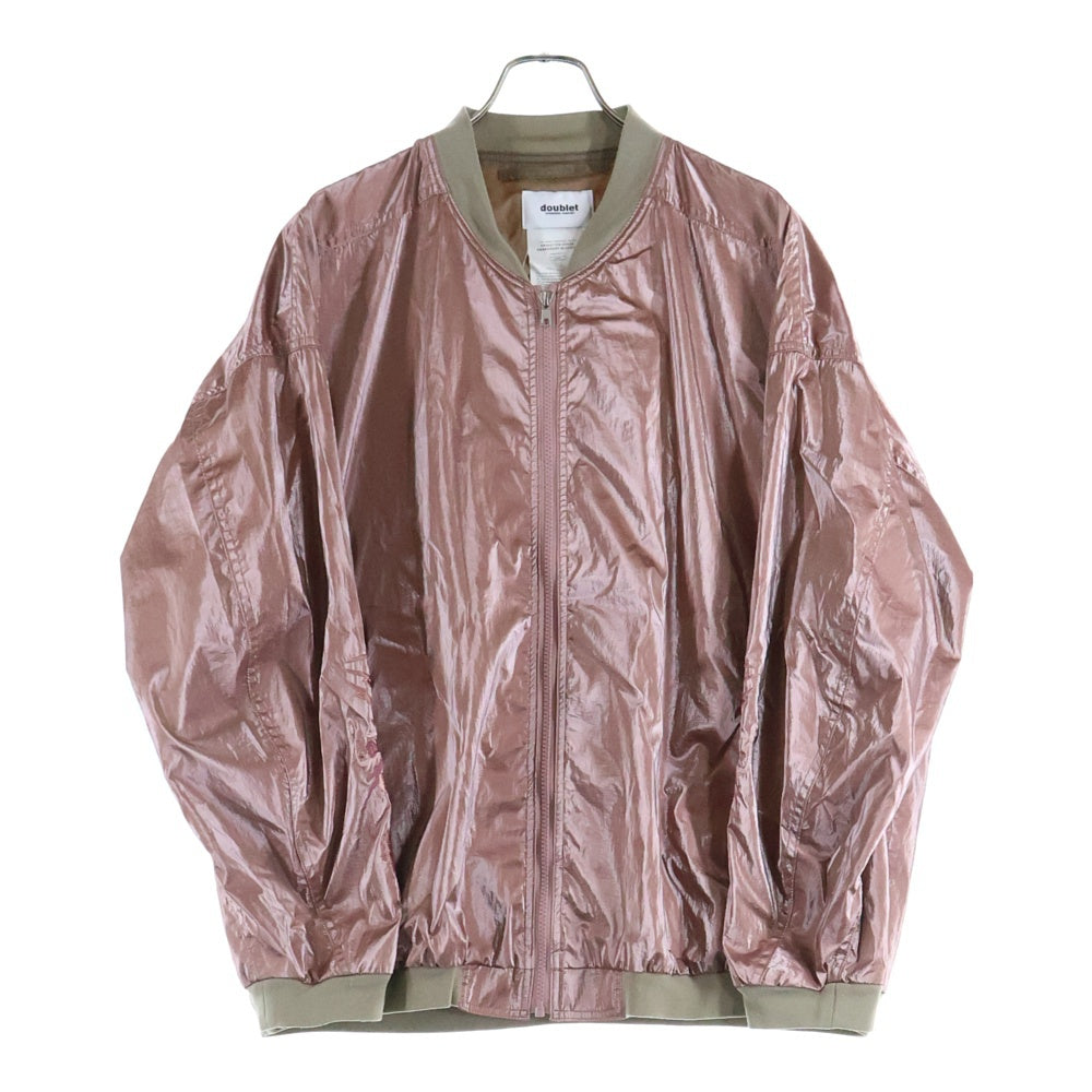 doublet(ダブレット) 21SS GRADATION CHAOS EMBROIDERY BLOUSON グラデーション カオスエンブロイダリー ボンバージャケット ピンク 21SS11BL117