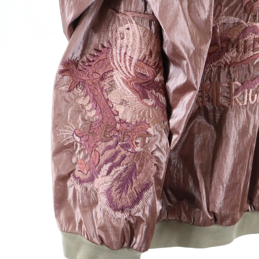 doublet(ダブレット) 21SS GRADATION CHAOS EMBROIDERY BLOUSON グラデーション カオスエンブロイダリー ボンバージャケット ピンク 21SS11BL117