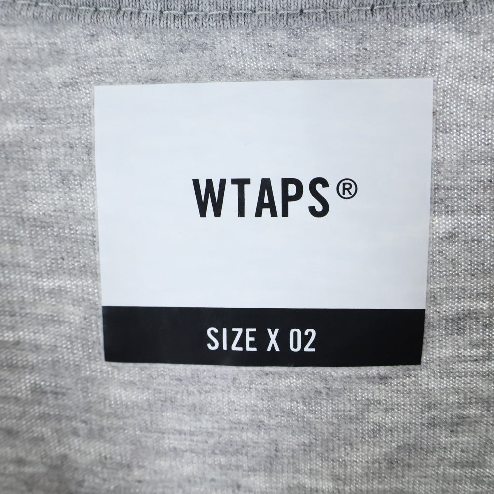 WTAPS(ダブルタップス) ミルスペックロゴプリントTシャツ 半袖クルーネックカットソー グレー
