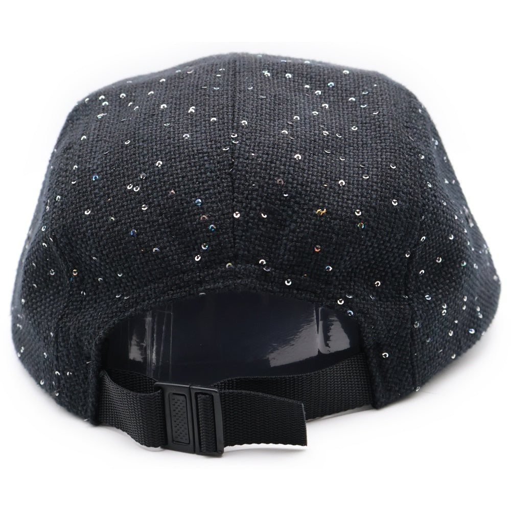 SUPREME(シュプリーム) 16AW Sequins Camp Cap シークイン加工 ボックスロゴ キャンプキャップ 帽子 ブラック