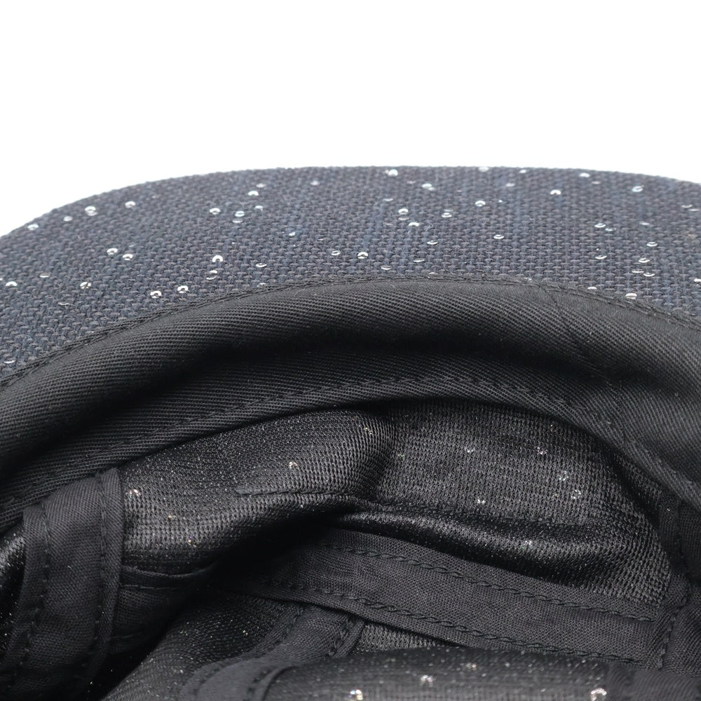 SUPREME(シュプリーム) 16AW Sequins Camp Cap シークイン加工 ボックスロゴ キャンプキャップ 帽子 ブラック