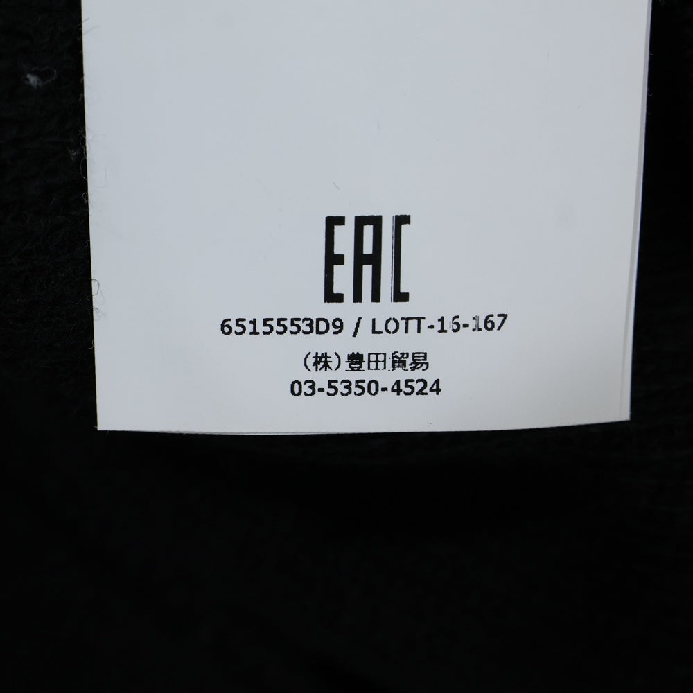 STONE ISLAND(ストーンアイランド) 16AW カシミヤ混 ポケット付 長袖クルーネック ウールニットセーター ブラック 6515553D9