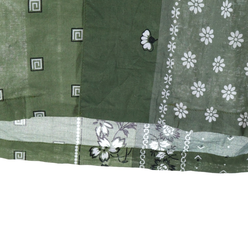 NEIGHBORHOOD(ネイバーフッド) 22SS オープン カラー ペイズリー 半袖シャツ カーキ 221TSNH-SHM05