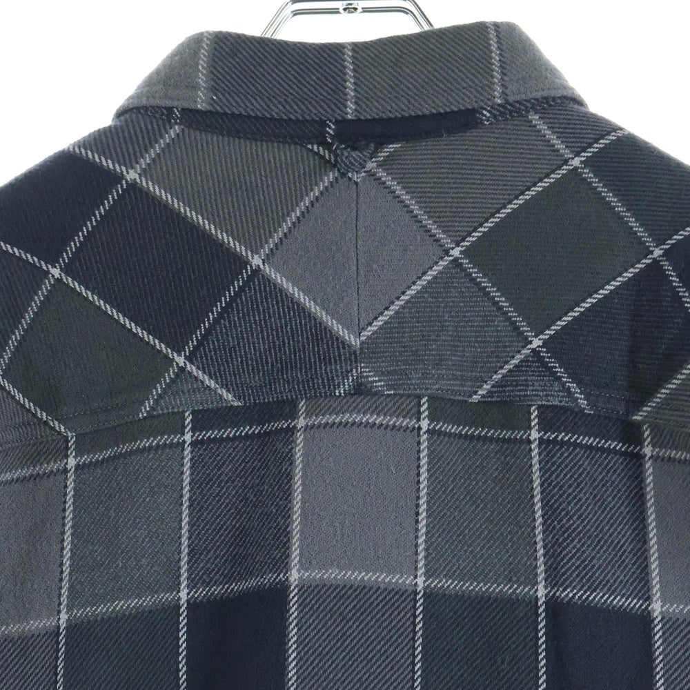 NEIGHBORHOOD(ネイバーフッド) 22SS レギュラーカラー タータンチェック ロングスリーブ 長袖 ネルシャツ グレー 221ARNH-SHM01