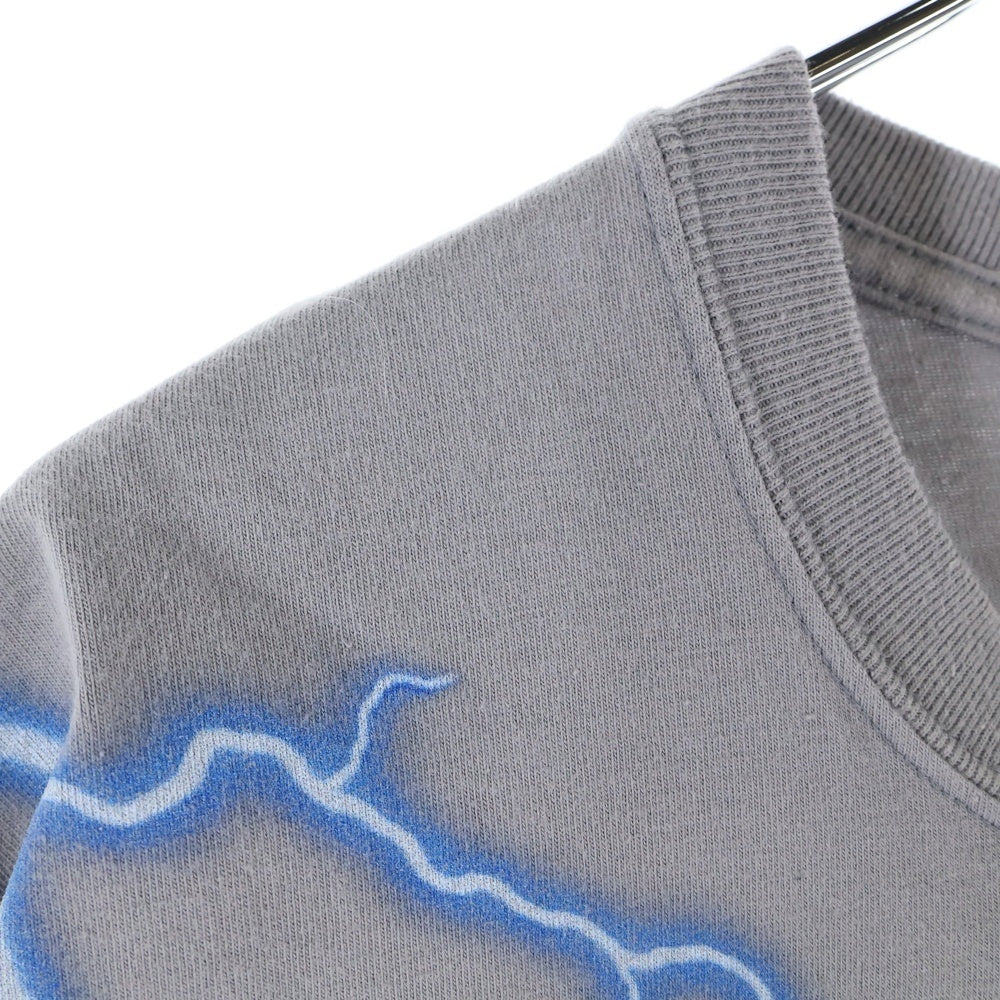 NEIGHBORHOOD(ネイバーフッド) 22AW xHARLEY-DAVIDSON ハーレー ダビッドソン スパーク プリント クルーネック 半袖Tシャツ カットソー グレー 222PC05N-CS02