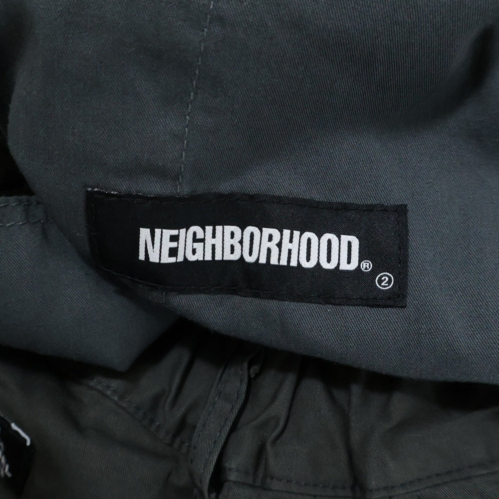 NEIGHBORHOOD(ネイバーフッド) 22SS TUCK C-ST ジップフライ ワンタック コットン ショーツ ハーフパンツ グレー 221AQNH-PTM07