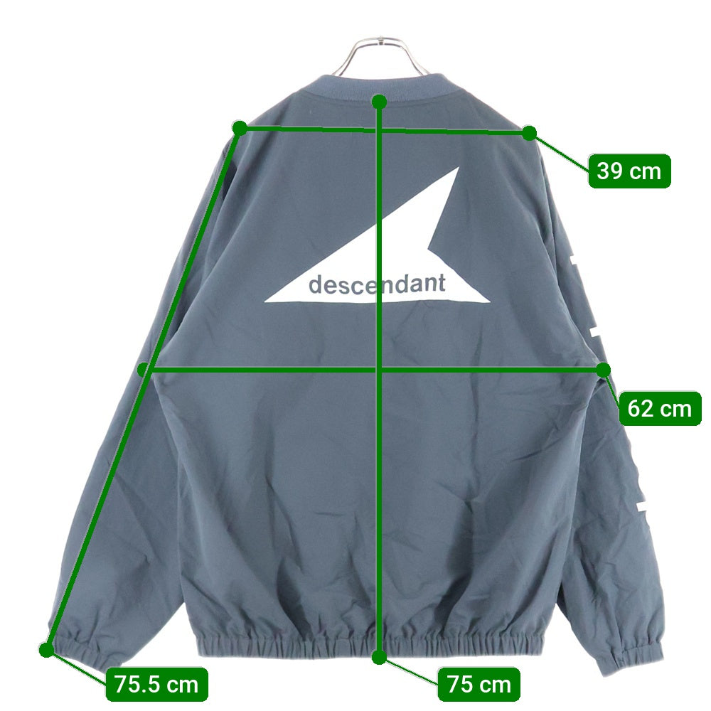 DESCENDANT(ディセンダント) 23SS POPPA NYLON JACKET ドローストリング ナイロン クルーネック スウェット トレーナー グレー 231BRDS-JKM01