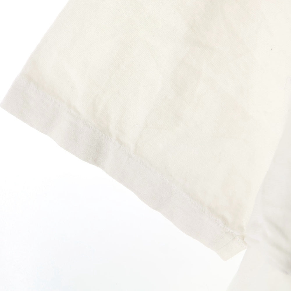 SAINT MICHAEL(セントマイケル) 21SS S/S TEE LOGO EMB ロゴプリント クルーネック 半袖Tシャツ カットソー ホワイト SM-S21-0000-007