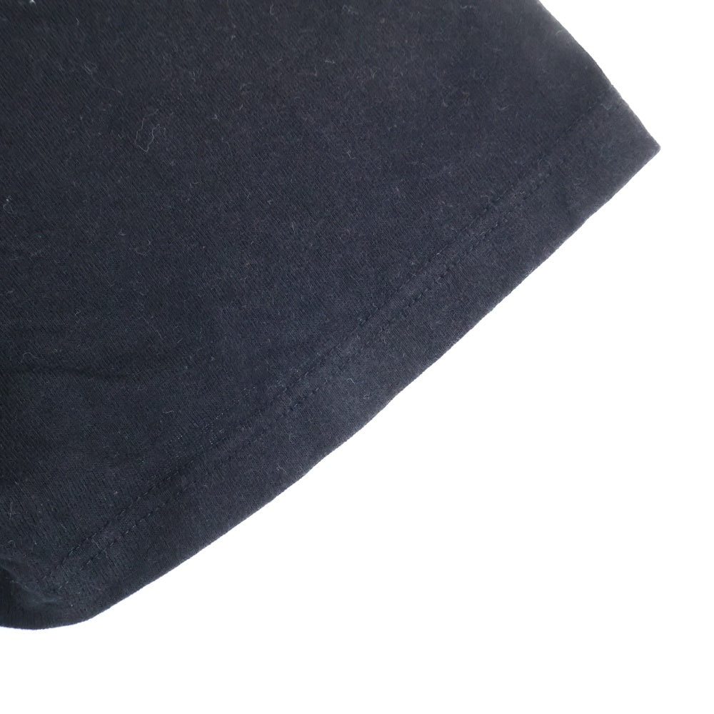 SEQUEL(シークエル) 24SS オイル ペインティング ロゴプリント クルーネック 半袖Tシャツ カットソー ブラック SQ-24SS-ST-03