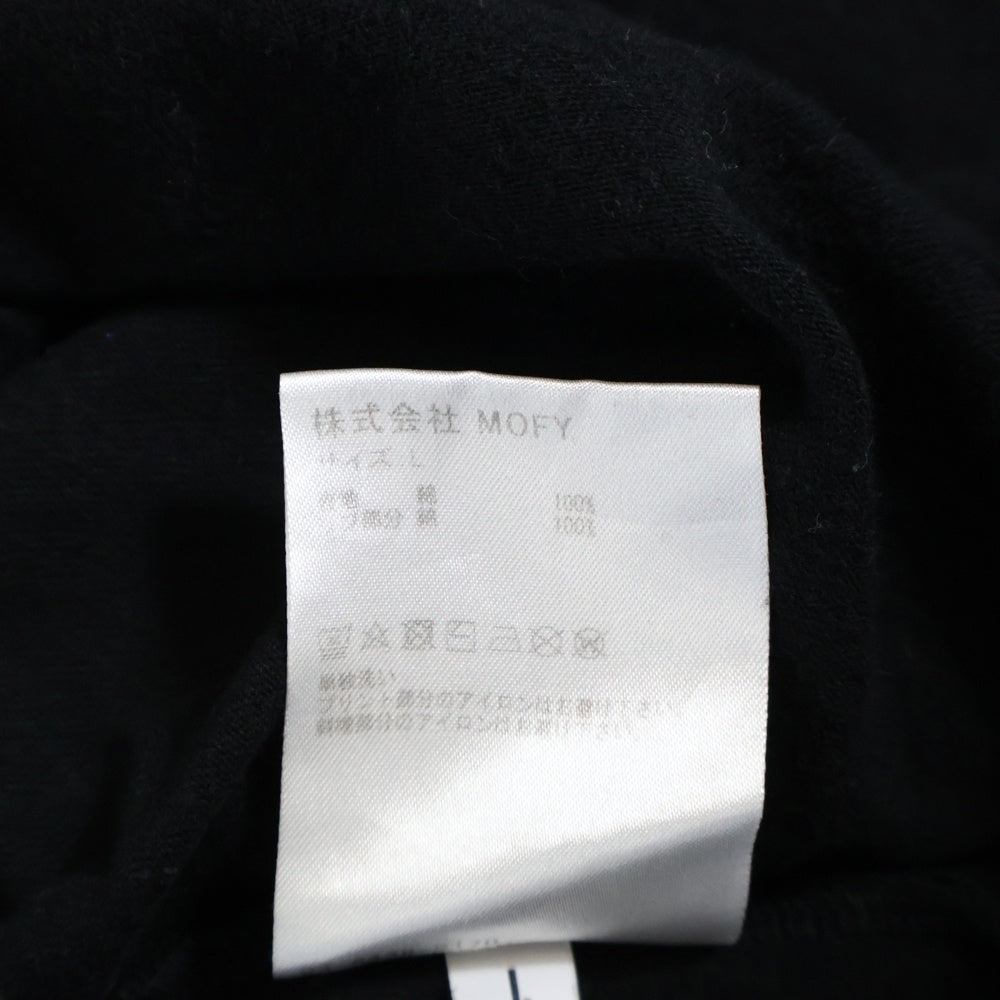 SEQUEL(シークエル) 24SS オイル ペインティング ロゴプリント クルーネック 半袖Tシャツ カットソー ブラック SQ-24SS-ST-03