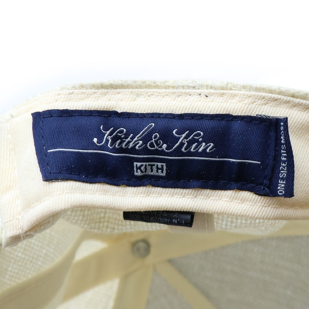 KITH(キス) × NEW ERA 9FIFTY RAFFIA ニューエラ 6パネル ベースボール キャップ ラフィア 帽子 ナチュラル 25‐095‐060‐0025‐2‐0