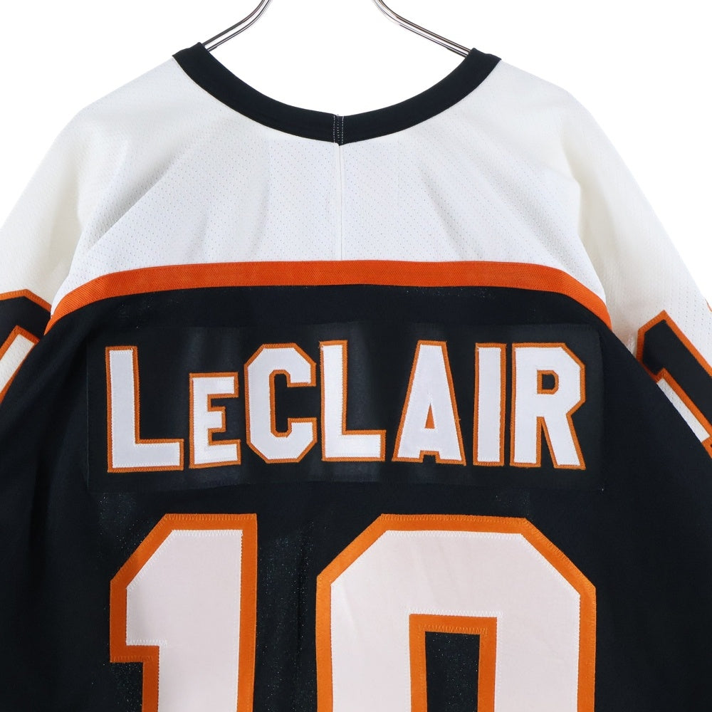 NO BRAND(ノーブランド) NHL JOHN LECLAIR フィラデルフィア フライヤーズ ホッケーゲームシャツ 長袖カットソー ブラック/オレンジ