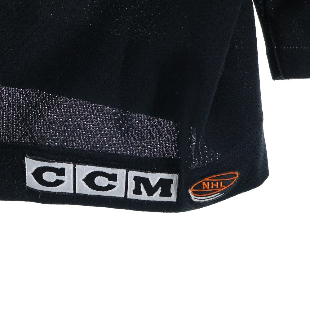 NO BRAND(ノーブランド) NHL JOHN LECLAIR フィラデルフィア フライヤーズ ホッケーゲームシャツ 長袖カットソー ブラック/オレンジ