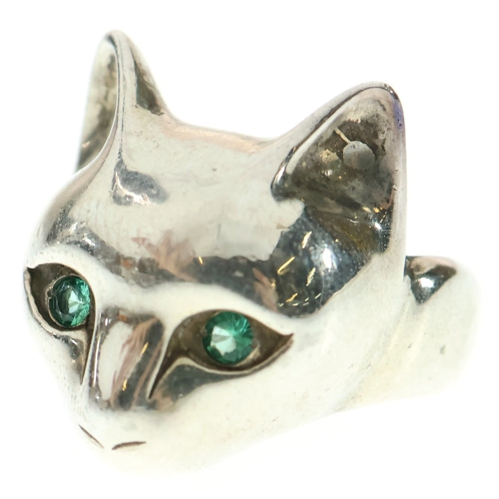 NO BRAND(ノーブランド) Kalico Lucy カリコルーシー Fキャットリング エメラルド シルバー