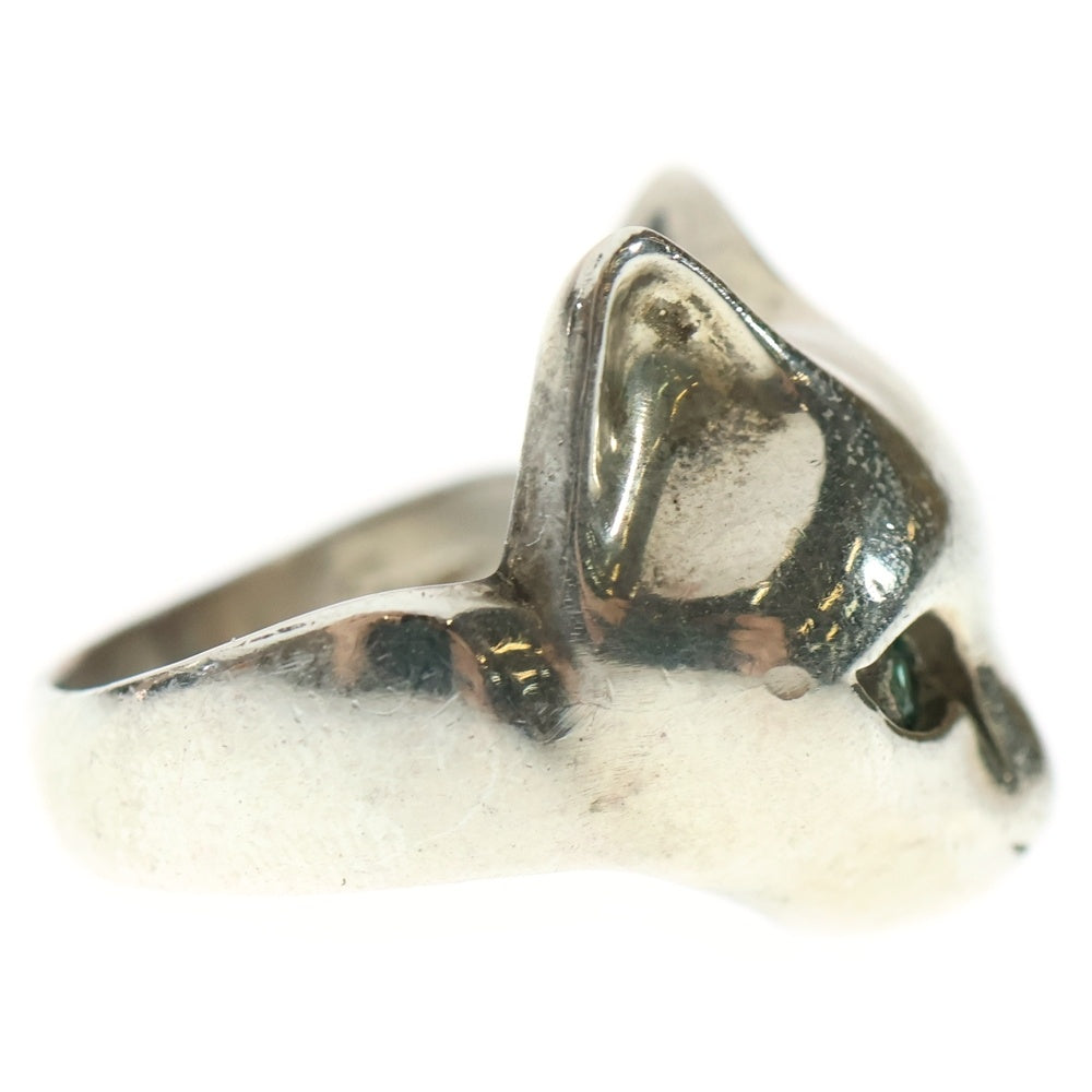 NO BRAND(ノーブランド) Kalico Lucy カリコルーシー Fキャットリング エメラルド シルバー