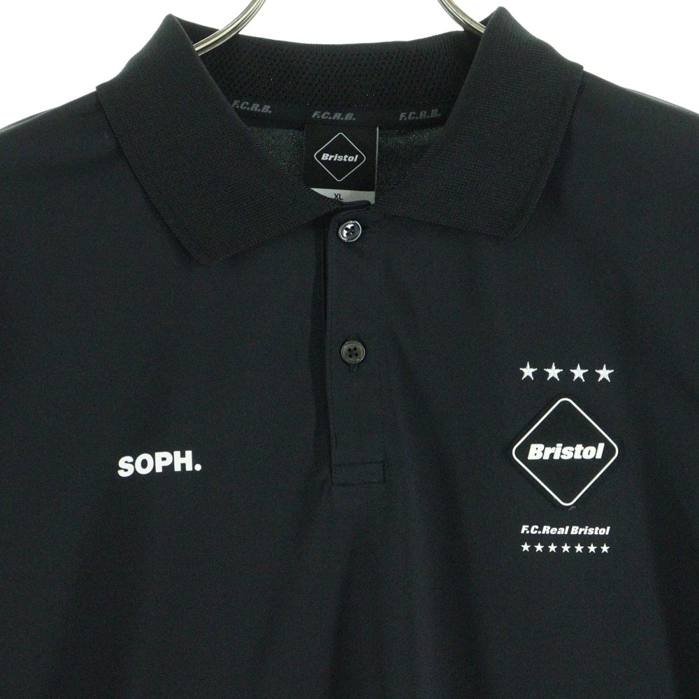 F.C.R.B./F.C.Real Bristol/FCRB(エフシーアールビー/エフシーレアルブリストル) 22SS S/S TEAM POLO ショートスリーブ チーム 半袖ポロシャツ ブラック FCRB-220024