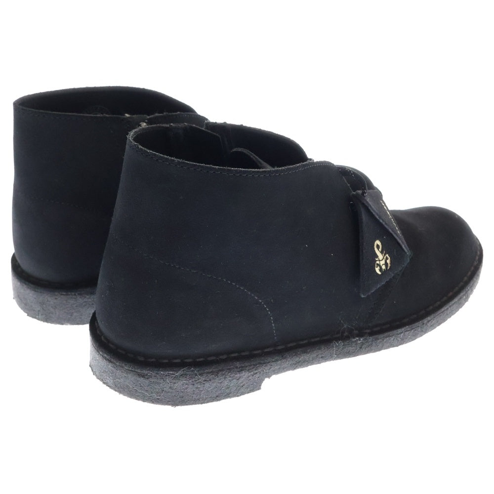 SOPHNET.(ソフネット) 24SS ×CLARKS DESERT BOOTS クラークス スウェードレザー サイドジップ デザートブーツ ブラック SOPH-240070
