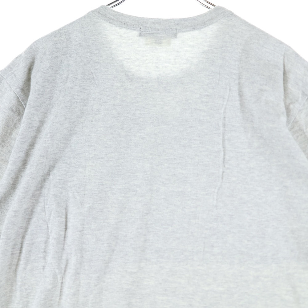 COMME des GARCONS HOMME PLUS(コムデギャルソンオムプリュス) 10SS AD2009 アクリルウールポケット コットン クルーネック 半袖Tシャツ カットソー グレー/ブルー PE-T004