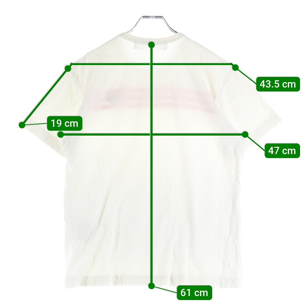 PLAY COMME des GARCONS(プレイコムデギャルソン) AD2004 ハートロゴ コットン クルーネック 半袖Tシャツ カットソー ホワイト/レッド AZ-T024