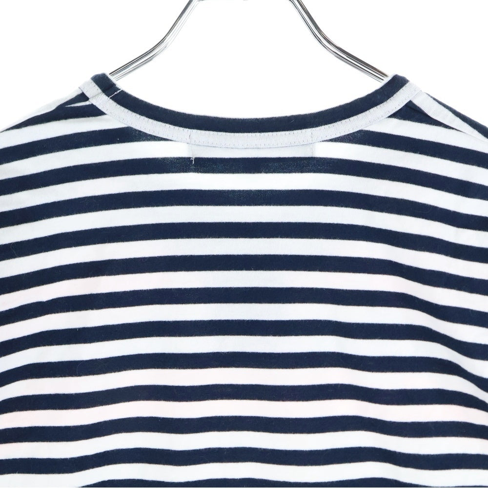 GOOD DESIGN SHOP COMME des GARCONS(グッドデザインショップ コムデギャルソン) AD2013 ドッキングボーダー コットン クルーネック 七分袖Tシャツ カットソー ネイビー/ホワイト/ピンク IK-T018