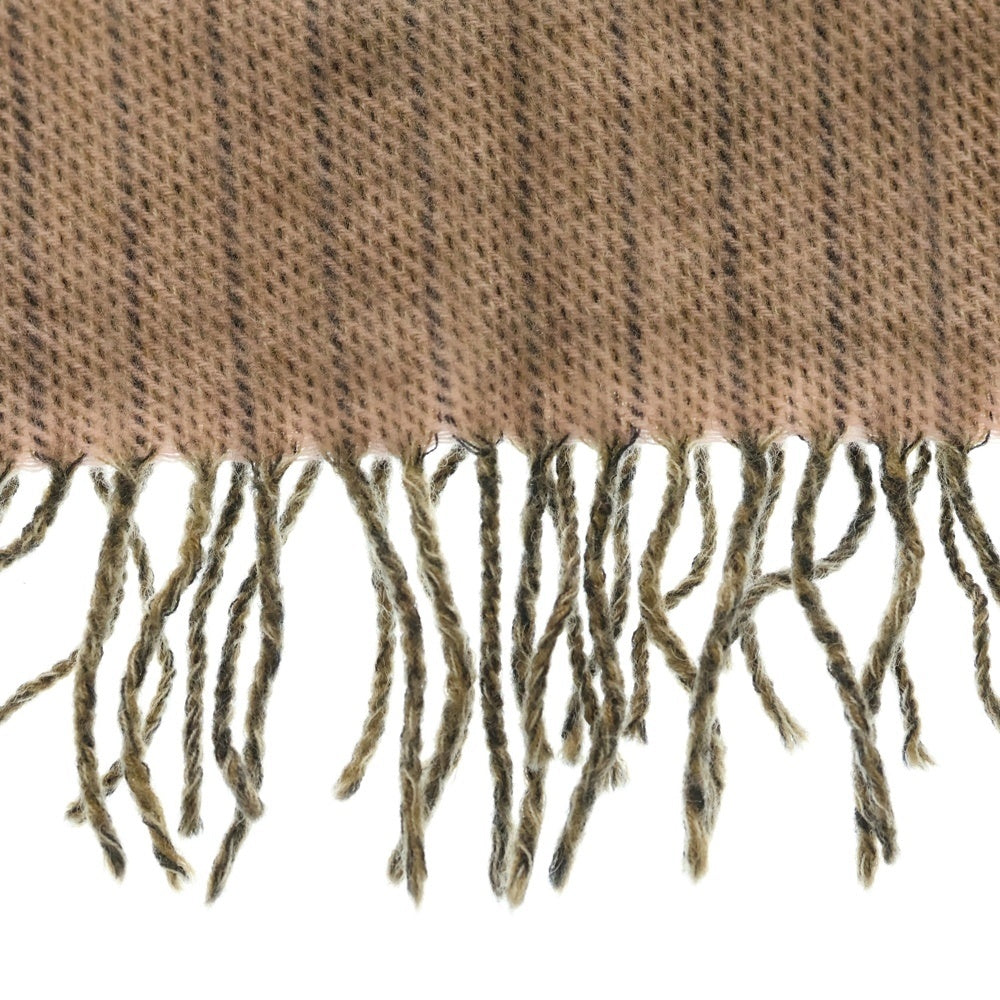 68787(68787) カシミア混 フリンジマフラー ストール ピンク