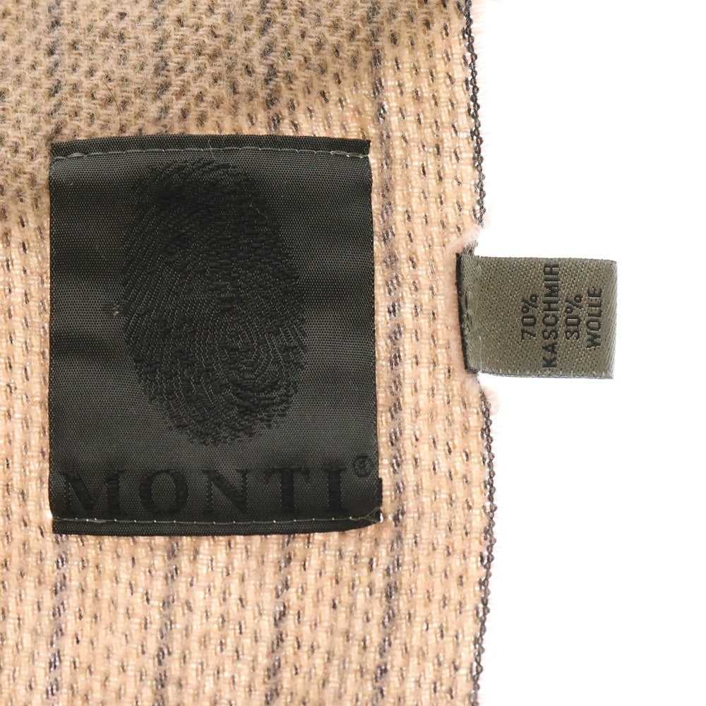 68787(68787) カシミア混 フリンジマフラー ストール ピンク