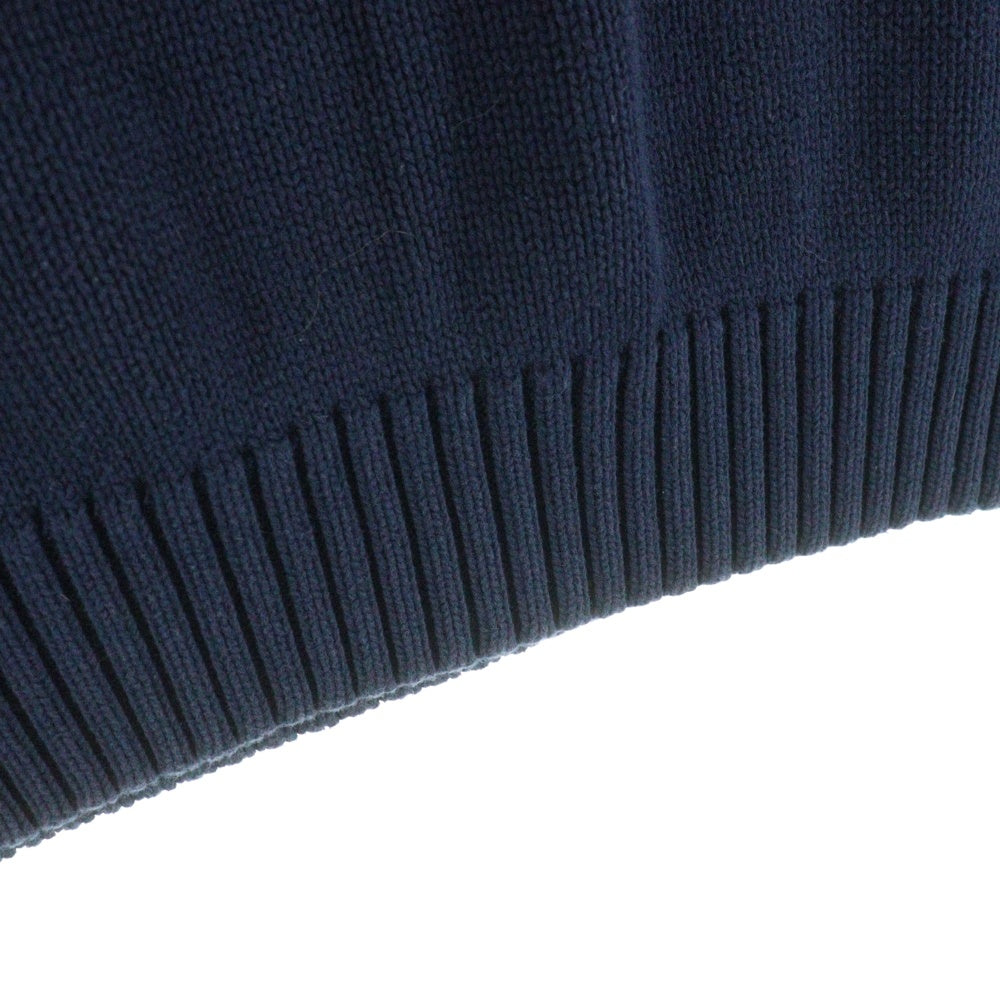 POLO RALPH LAUREN(ポロラルフローレン) スモールポニー刺繍 Vネック コットンニットベスト ネイビー