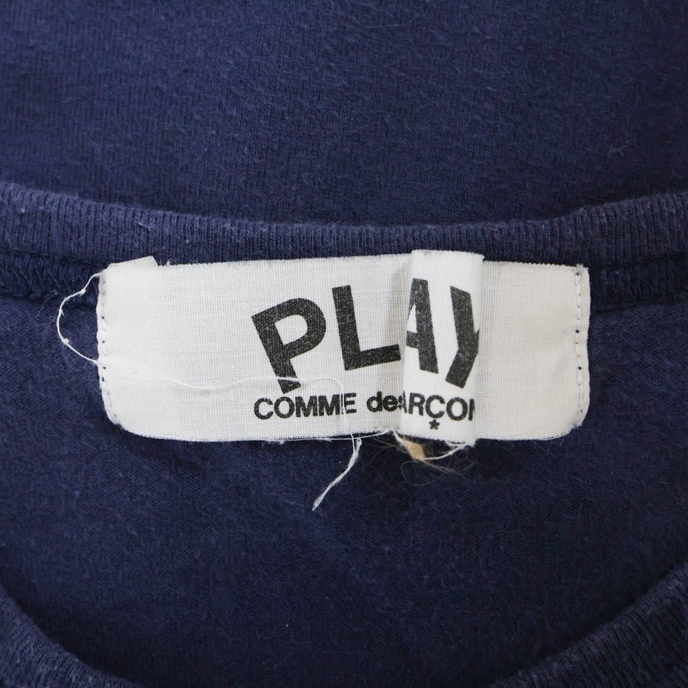 PLAY COMME des GARCONS(プレイコムデギャルソン) AD2012 ハートロゴ コットン クルーネック 半袖Tシャツ カットソー ネイビー AZ-T184