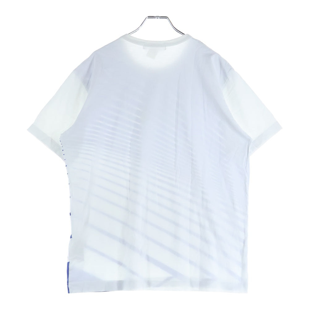 COMME des GARCONS SHIRT(コムデギャルソンシャツ) トルコ製 バイアスストライプ クルーネック 半袖Tシャツ カットソー ブルー/ホワイト S25112